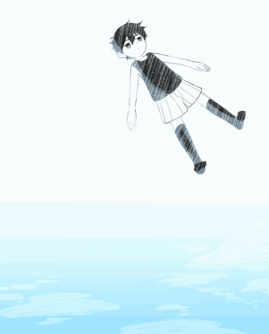 Omori Floating Fanart GIF